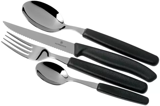Victorinox SwissClassic 6.7233.24, ensemble de couverts 24 pièces, noir