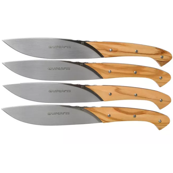 Viper Fiorentina set de couteaux à steak en bois d'olivier 4 pièces, VT7500-04UL