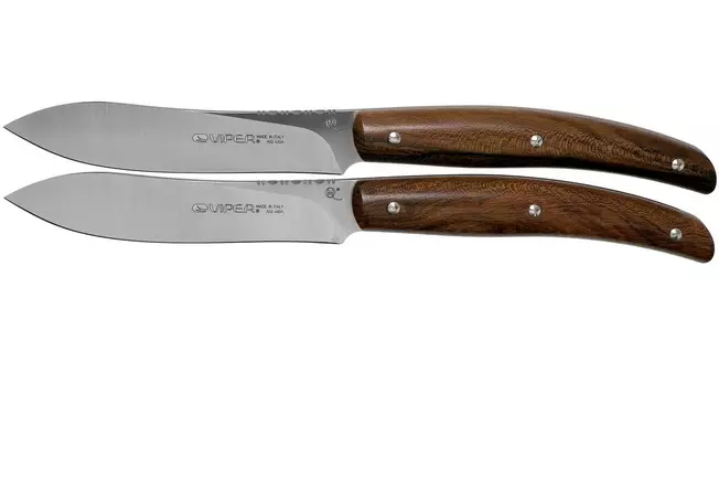 Viper Costata ensemble de couteaux à steak en bois de ziricote 2 pièces, VT7502-02ZI