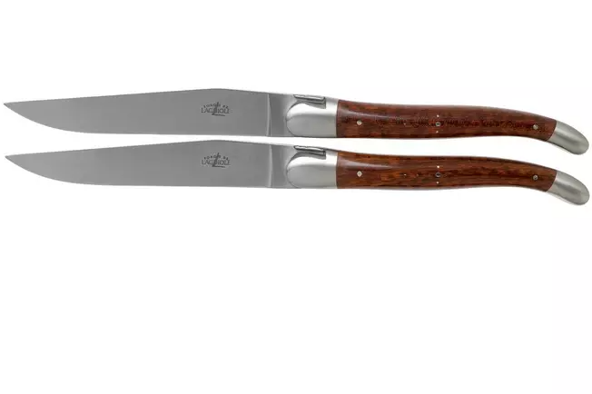 Forge de Laguiole LAT22MINAM set 2 couteaux steak bois serpent mat