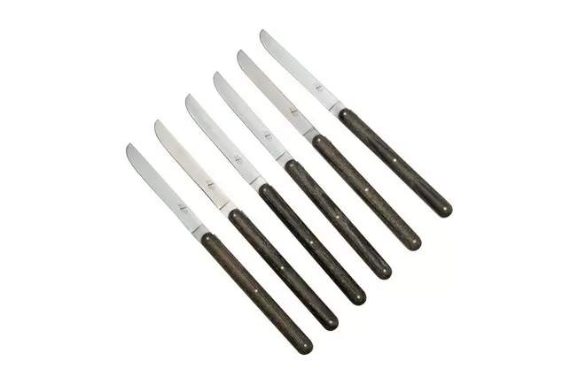 Forge de Laguiole Andrée Putman T6PUTMANFRD Coffret 6 couteaux de table frêne