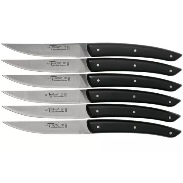 Claude Dozorme Le Thiers set de couteaux à steak 6 pièces, noir mat