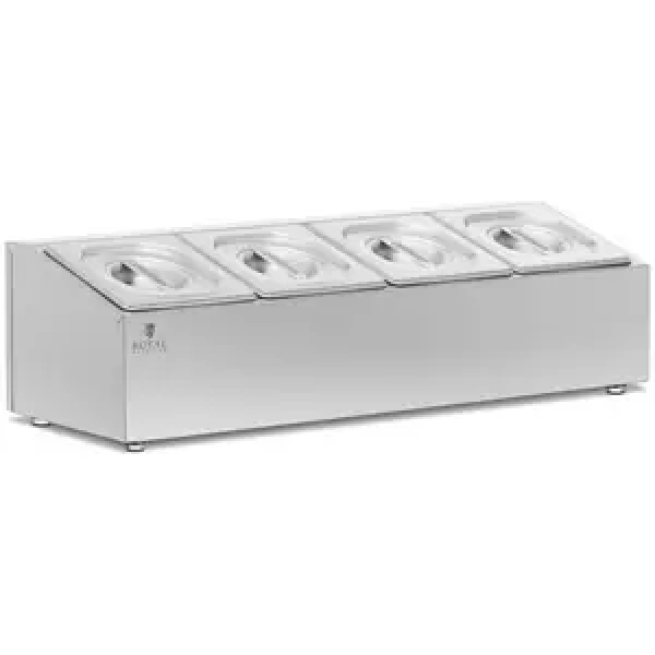 Support bac GN - 4 bacs GN 1/6 - 7,6 l - Royal Catering