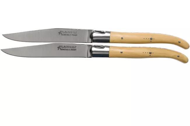 Fontenille Pataud Laguiole coffret 2 couteaux steak bois, LTC2LB