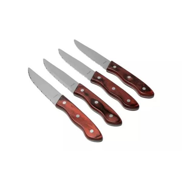 Amefa Hercule XXL 4917 couteaux à steak bois pakka rouge 4 pièces