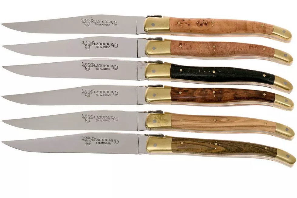 Laguiole en Aubrac - coffret de 6 couteaux steak bois mixte