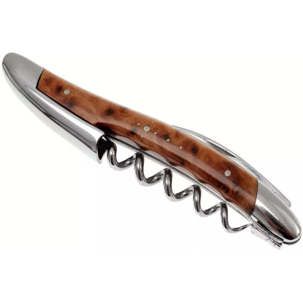 Forge de Laguiole SOM1THBRI, couteau sommelier poli, bois de thuya
