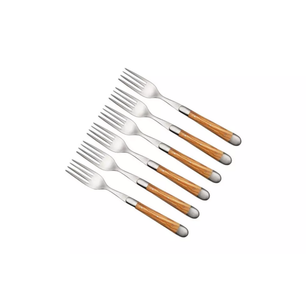 Forge de Laguiole FE62MINOL set de 6 fourchettes de table, mat, olivier