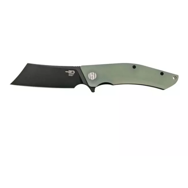 Bestech Cubis BG42E Stonewashed & Satin, Jade G10, couteau de poche