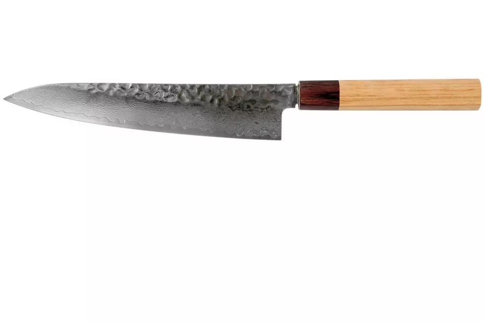 Couteau du chef Sakai Takayuki Damas martelé 33 couches WA 21cm