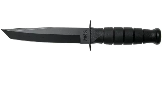 KA-BAR Short Tanto 1254, couteau à lame fixe, étui en cuir