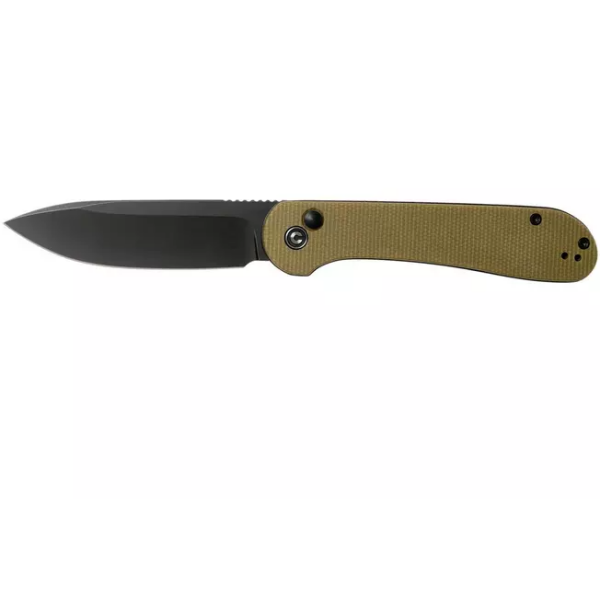 Civivi Elementum Button Lock C2103B Black, Olive Micarta couteau de poche