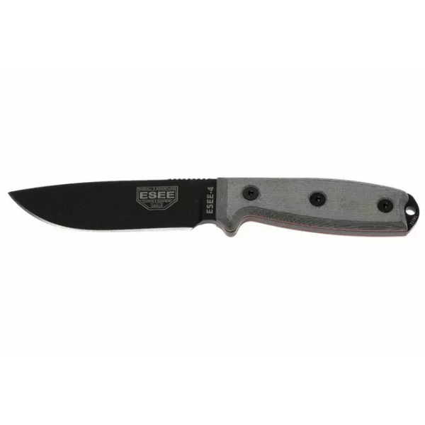 ESEE Model 4 black blade, grey handle 4P-KO couteau de survie sans étui