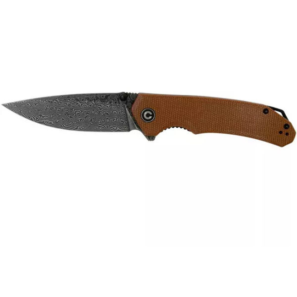 Civivi Brazen C2102DS-1 Damascus Droppoint, Brown Micarta couteau de poche