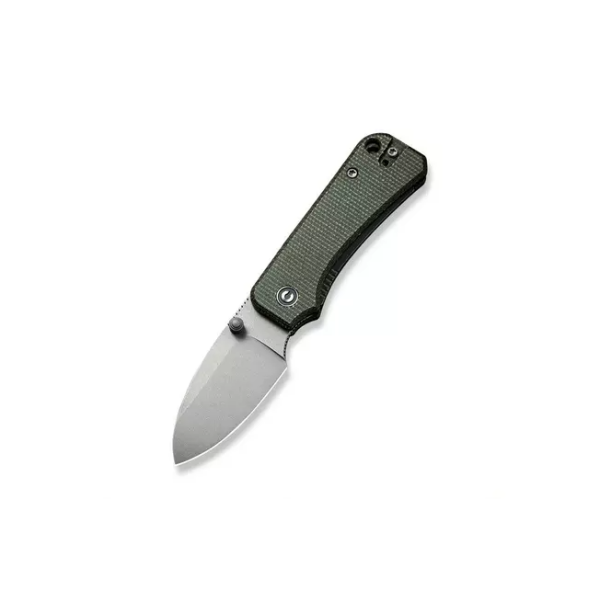 Civivi Baby Banter C19068SB-1 Green Micarta, Grey Stonewashed couteau de poche, design Ben Petersen