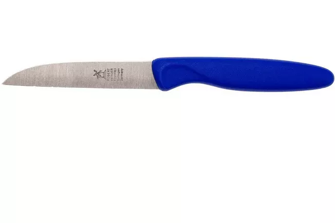 Robert Herder couteau à éplucher classique droit Acier inoxydable, bleu, 8,5 cm