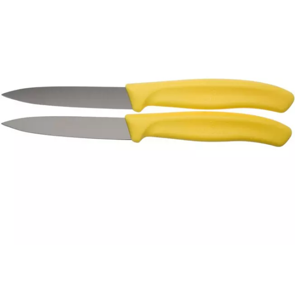 Couteaux à légumes Victorinox SwissClassic jaune 8 cm, lot de 2, VT6-7606-L118B