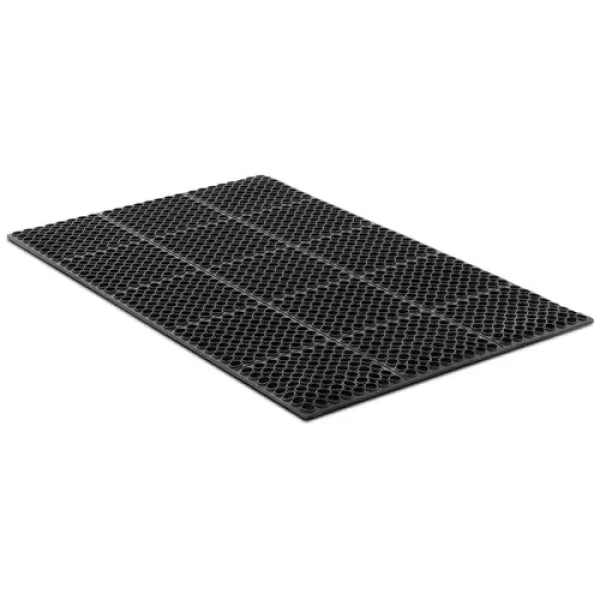 Tapis en caoutchouc - 150 x 90 x 1 cm - Noir