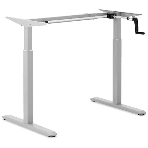 Cadre de bureau réglable en hauteur - manuel - 70 kg - gris