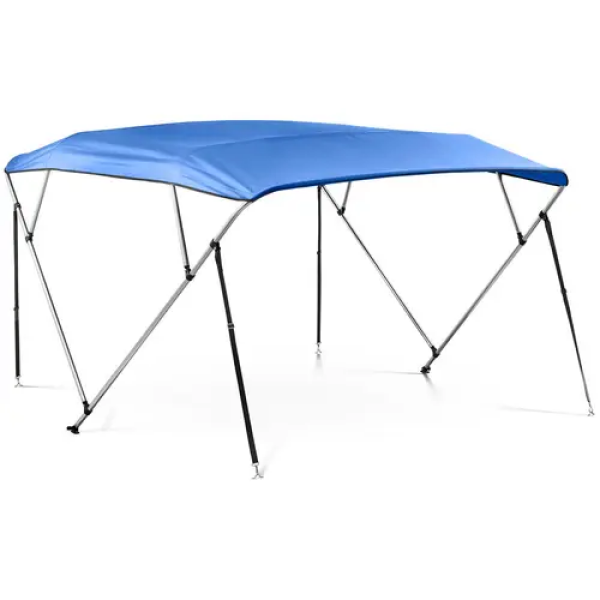 Bimini bateau - 4 arceaux - 243 x 185 - 198 x 137 (LxlxH) cm - Bleu cobalt