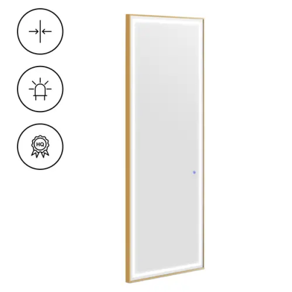 Poste de coiffure - éclairage LED - ultra-plat - rectangulaire - 70 x 4 x 180 cm