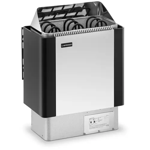 Poêle pour sauna - 4,5 kW - 30 à 110 °C - Enveloppe en inox