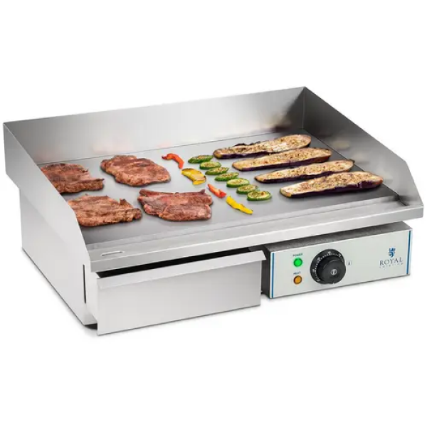 Plancha électrique lisse - 55 cm - 1 x 3,0 kW