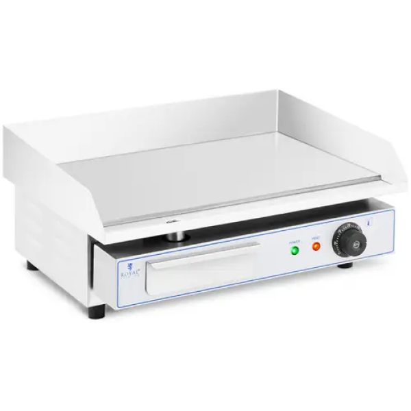Plancha électrique professionnelle - 550 x 400 mm - Royal Catering - Lisse - 3,000 W