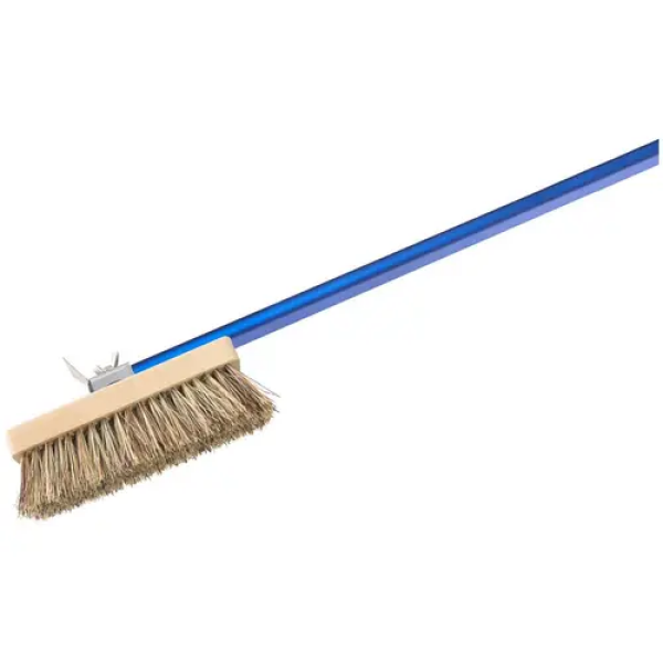 Brosse pour four à pizza - Brosse de 20 x 6 x 11 cm - Manche de 120 cm - Soies naturelles