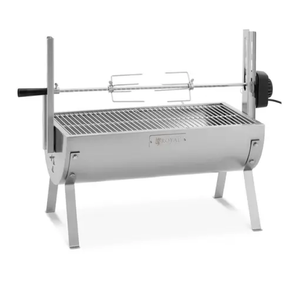 Barbecue tourne broche - Motorisé - 15 kg - Longueur de la broche : 82 cm - Inox