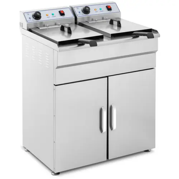 Friteuse électrique sur armoire — 2 x 16 litres — 400 V