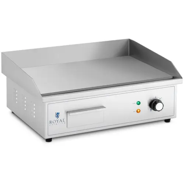 Plancha électrique professionnelle - 530 x 350 mm - Royal Catering - Surface Lisse - 3,000 W