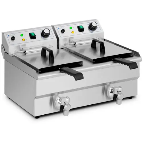 Friteuse électrique - 2 x 11 l - Royal Catering - 230 V