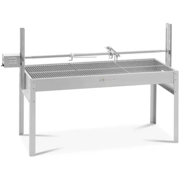 Barbecue tourne broche - motorisé - 40 kg - Longueur de la broche : 127 cm - Inox