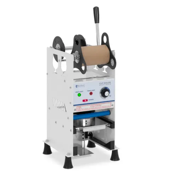 Machine à sceller manuelle - 500 gobelets/h - Ø 95/90 mm - hauteur max. 180 mm - Royal Catering