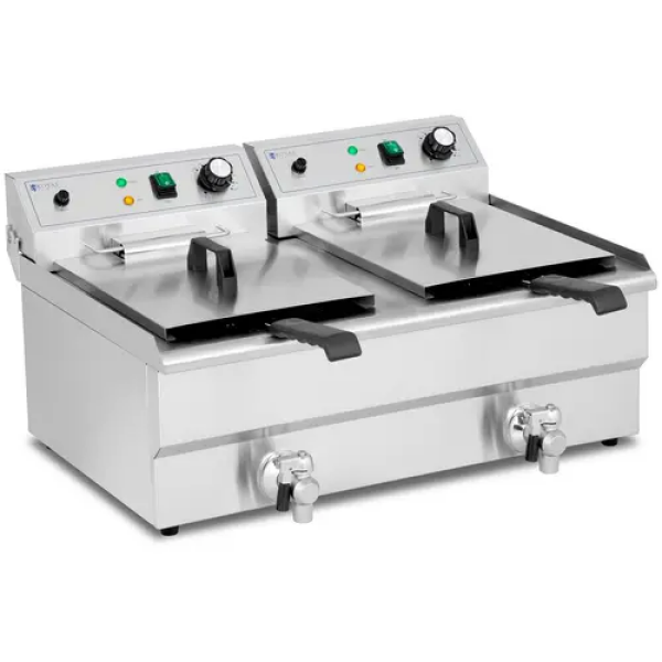 Friteuse électrique - 2 x 16 l - Royal Catering - 230 V