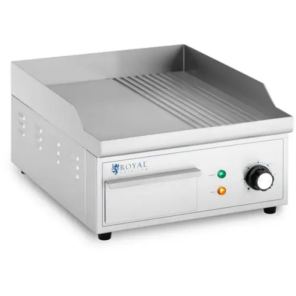 Plancha électrique - 727 x 420 mm - Rainurée + Lisse - 4 400 W