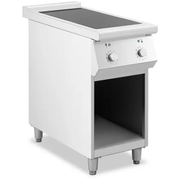 Cuisinière induction - 8 500 W - 2 plaques de cuisson - jusqu'à 260 °C - Inox - Royal Catering