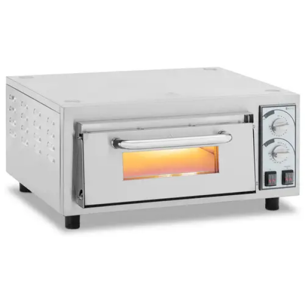 Four à pizza électrique - 1 chambre - 2400 W - Ø 40 cm - pierre réfractaire - Royal Catering