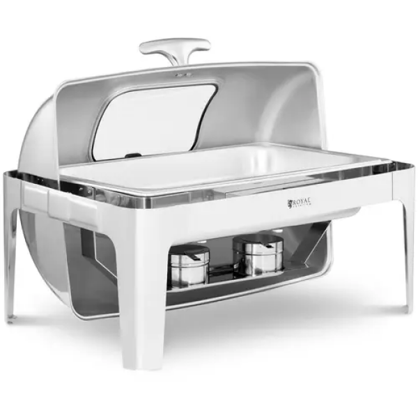 Chafing Dish - GN 1/1 - Royal Catering - 8,5 l - 2 bruleurs - Hublot