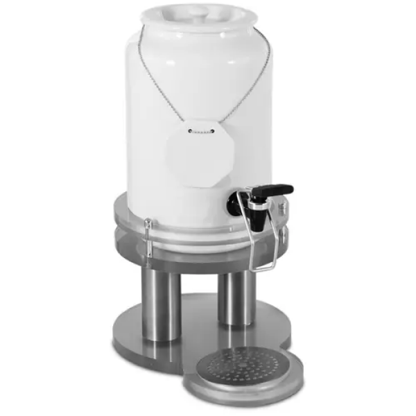 Distributeur de lait - Acier inoxydable, porcelaine, acrylique - 4 l