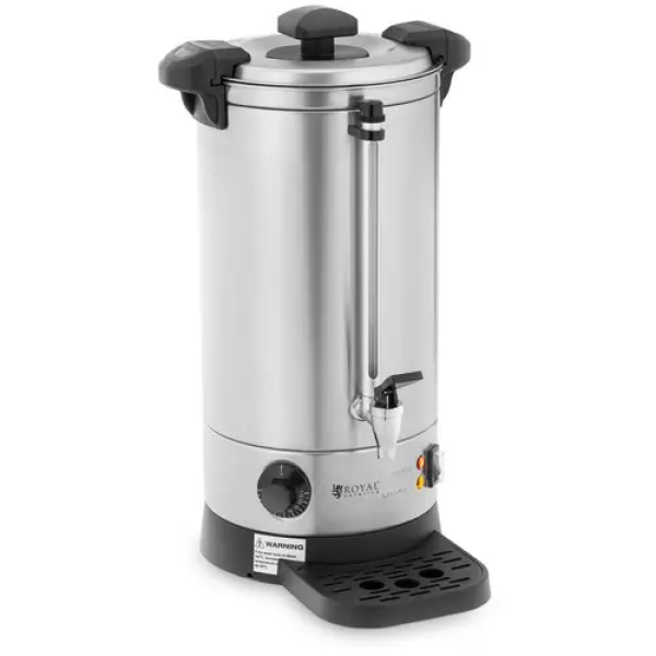 Distributeur d'eau chaude - 9 l - 1500 W - Plateau d'égouttage - Argent