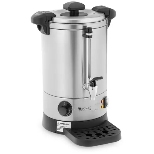 Distributeur d'eau chaude - 6.1 l - 1500 W - Plateau d'égouttage - Argent