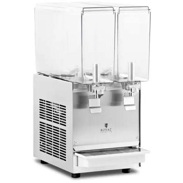 Distributeur de boissons réfrigéré - 2 x 10 l - Royal Catering
