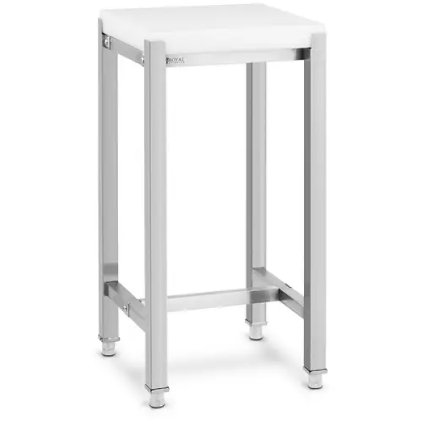 Billot boucherie - 40 x 40 cm - Royal Catering - Hauteur de travail : 80 cm