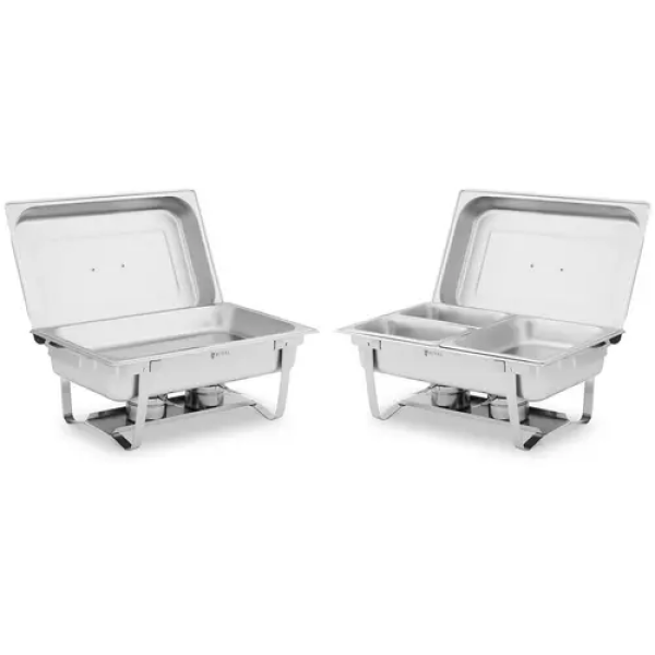 Kit 2 éléments chauffe-plats professionnels - 2 x 8 L - Bacs GN inclus - Royal Catering