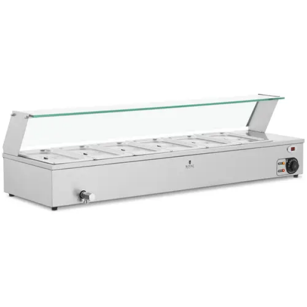 Bain marie professionnel - 6 bacs GN 1/3 - Royal Catering