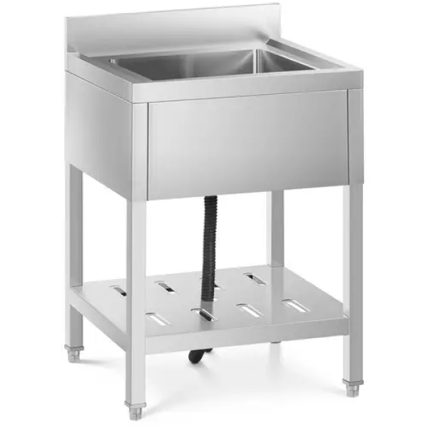 Évier professionnel - 1 bac - Inox - 40 x 40 x 25,5 cm