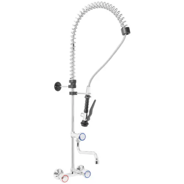 Robinet douchette 2 trous - Flexible de 1000 mm - Bec de 220 mm - Manettes rondes