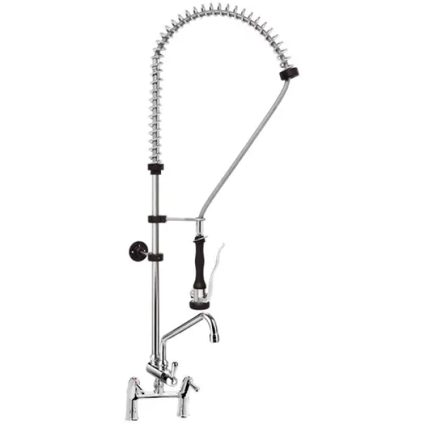 Robinet douchette 2 trous - Flexible de 1000 mm - Bec de 250 mm - Manettes à levier